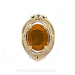 GS388 CIT - 14 Karat Gold Citrine Slide 